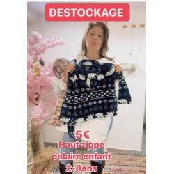 Sweat zippe polaire enfant