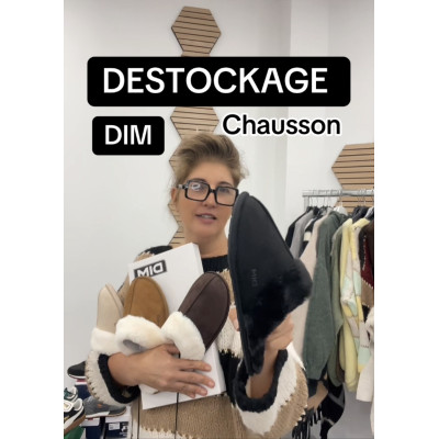 Chausson DIM fourré pour femme