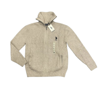 Gilet zippé grosse maille manche longue uspa Gilet zippé grosse maille manche longue uspa