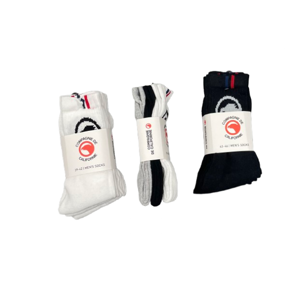 Chaussette tennis pack de 3 paires compagnie de Californie