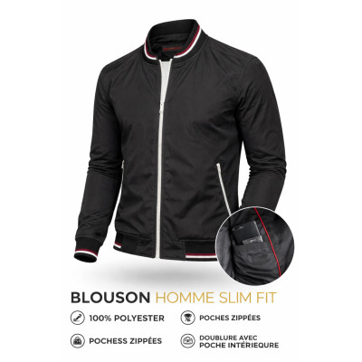 blouson homme slim fit