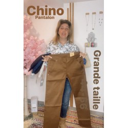Pantalon chino grande taille